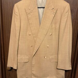 Ermenegildo Zegna Double-Breasted Sport Coat Khaki/Tan/Beige